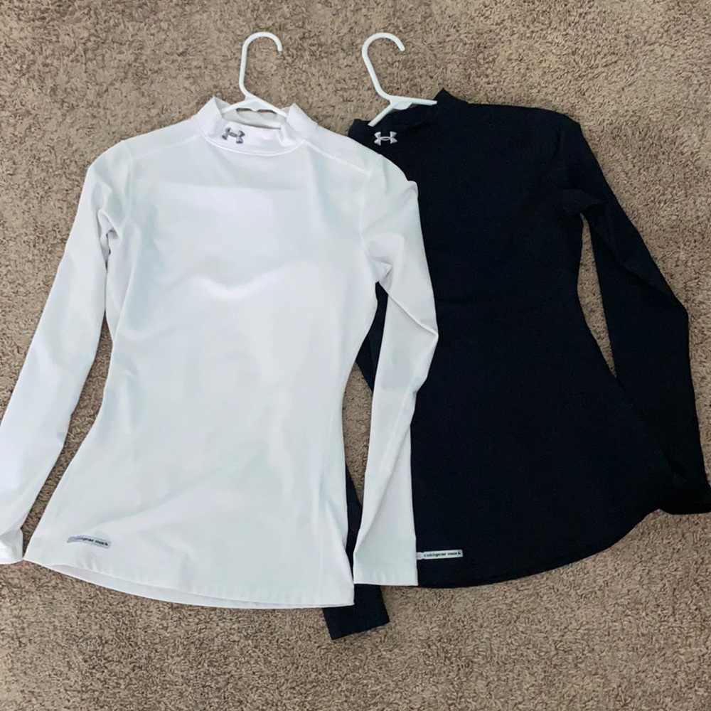 Black and White under armor thermal long sleeve